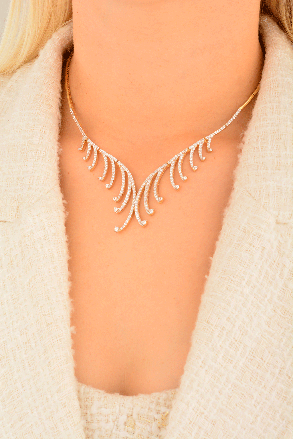 Cebeci 14 Ayar Altın Taşlı Gerdanlık