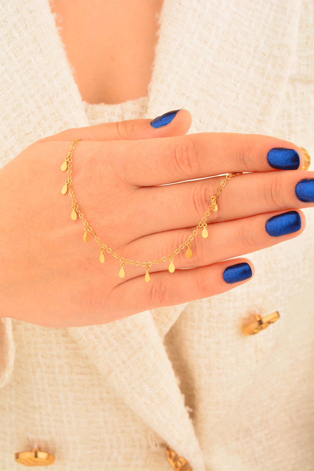 Cebeci 22 Ayar Damla Altın Bileklik