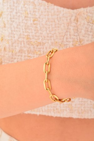 Cebeci 14 Ayar Ataç Zincir Modelli Altın Bileklik