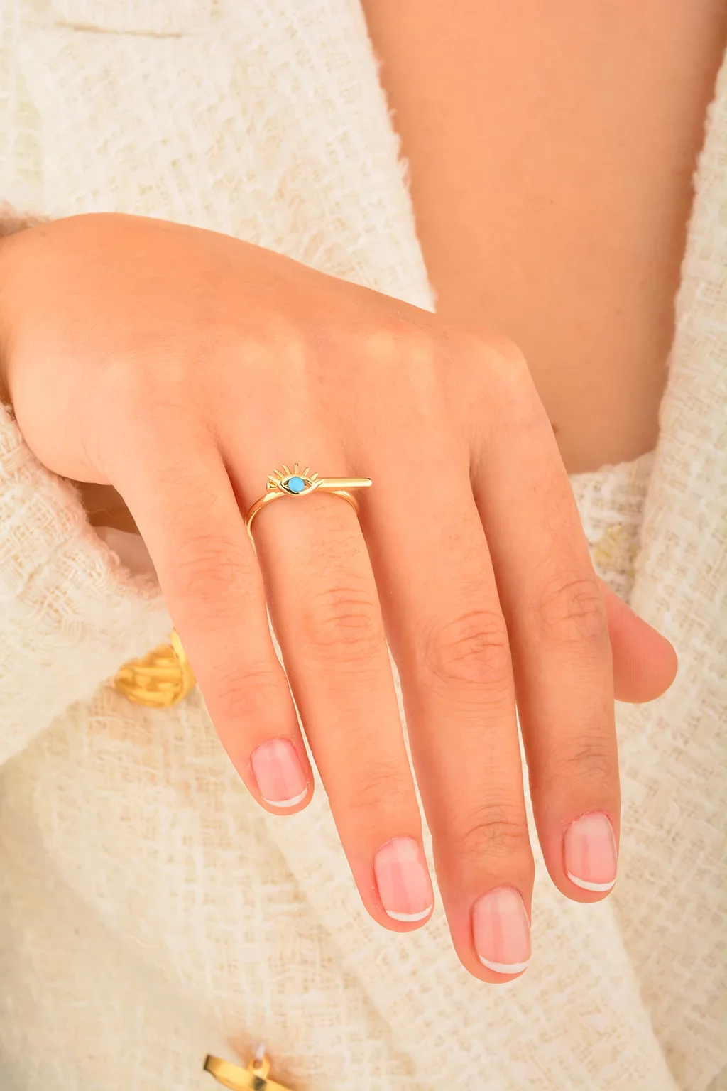 Cebeci 14 Ayar Göz Altın Yüzük