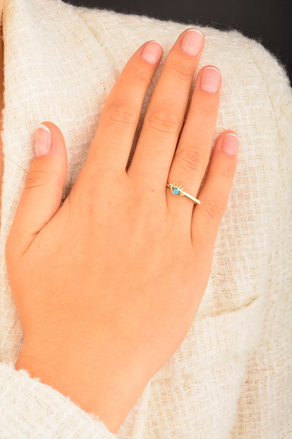 Cebeci 14 Ayar Göz Altın Yüzük