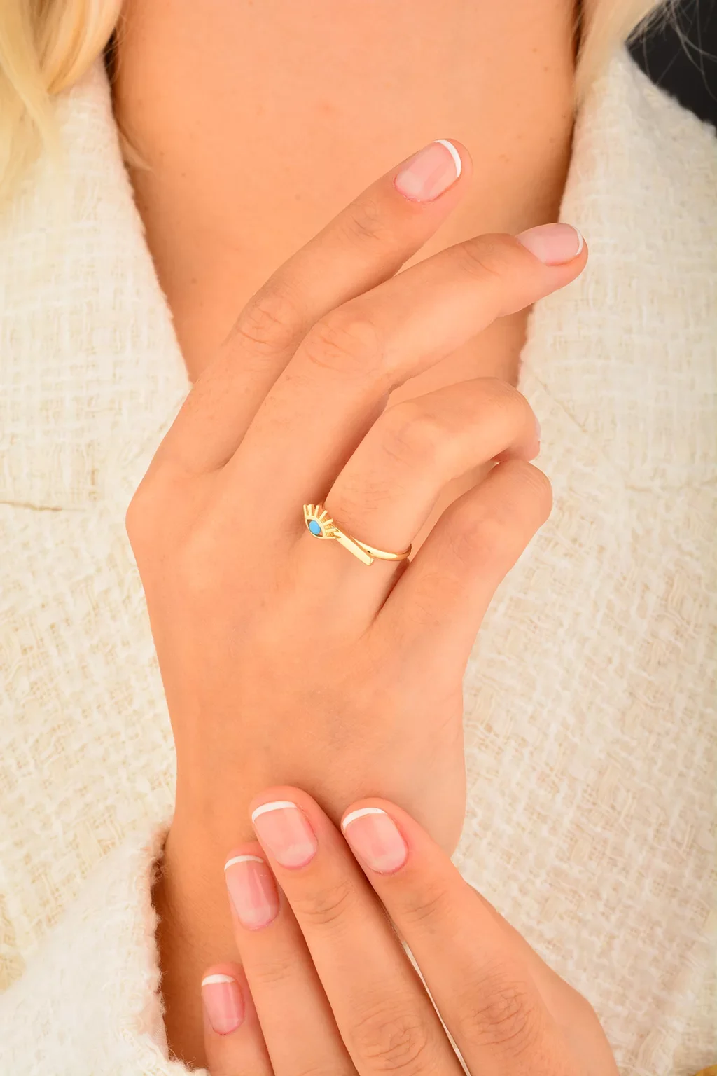 Cebeci 14 Ayar Göz Altın Yüzük