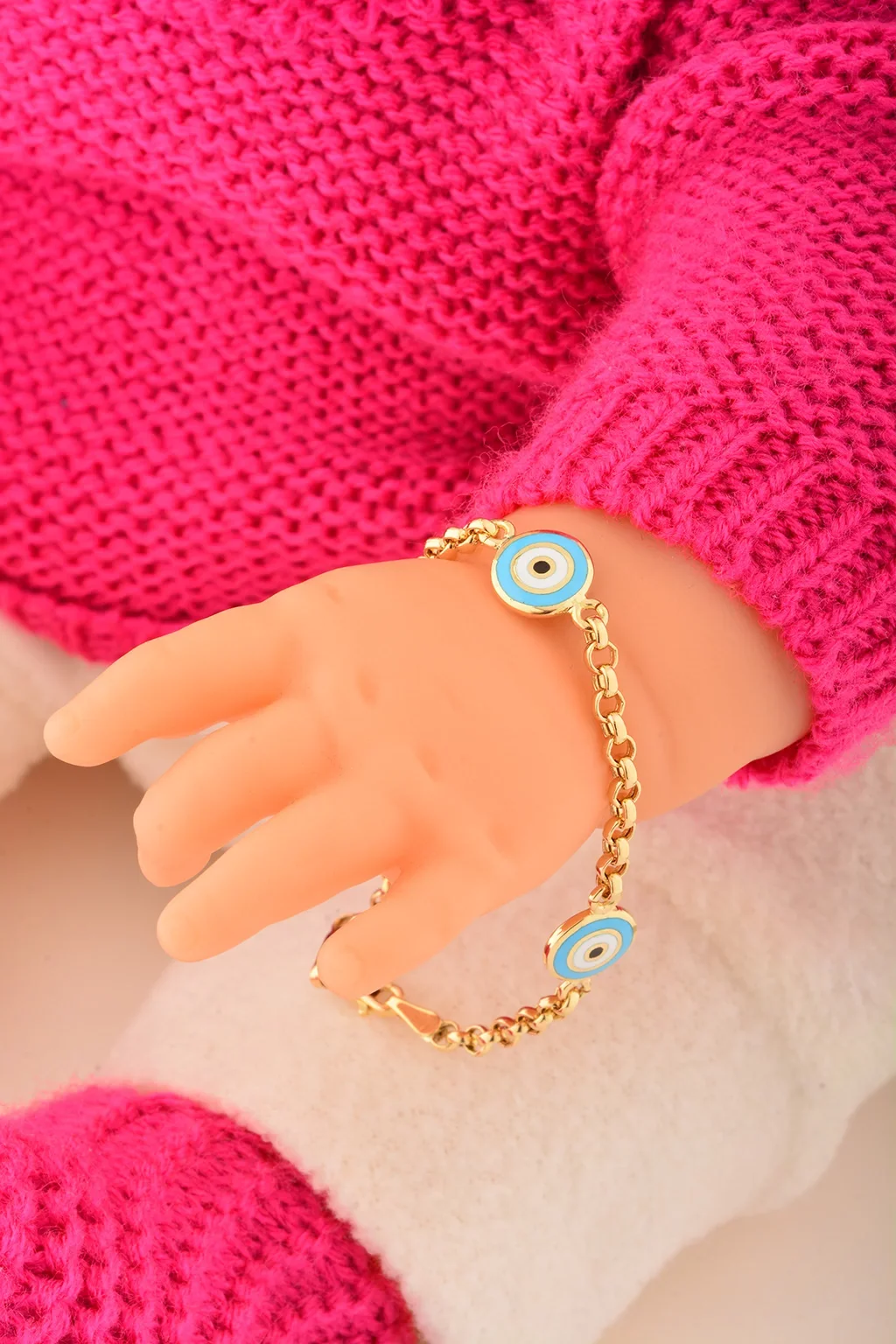 Cebeci 14 Ayar İki Renkli Çocuk Altın Bileklik