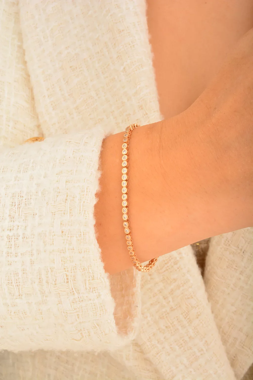 Cebeci 14 Ayar Rose Altın Bileklik