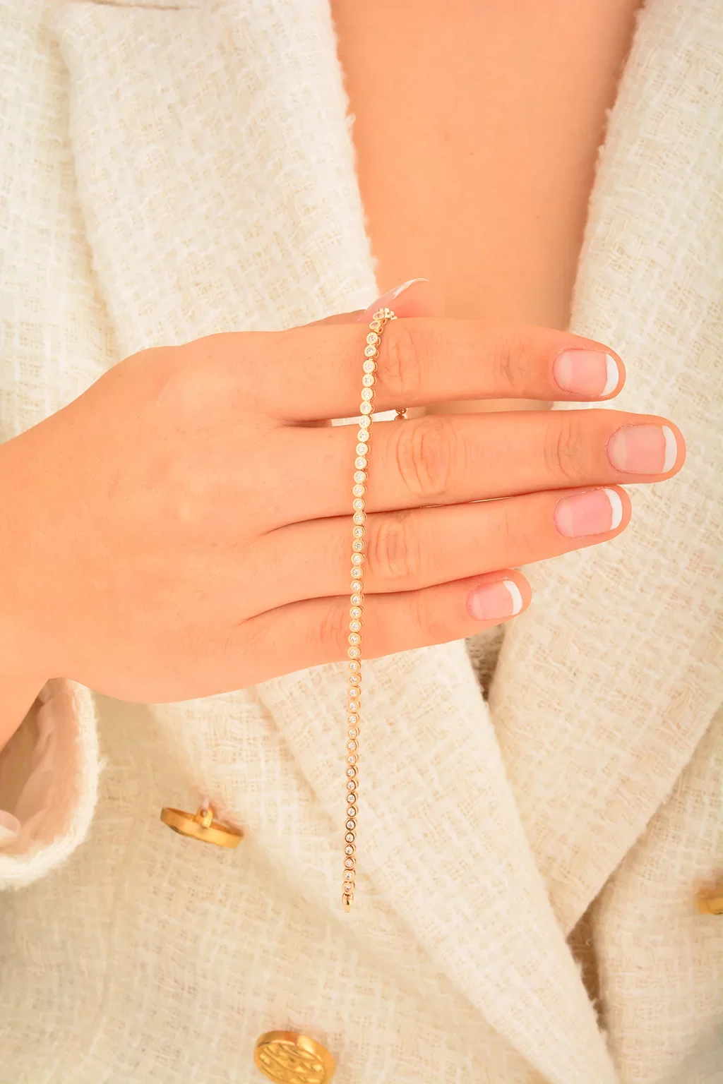 Cebeci 14 Ayar Rose Altın Bileklik