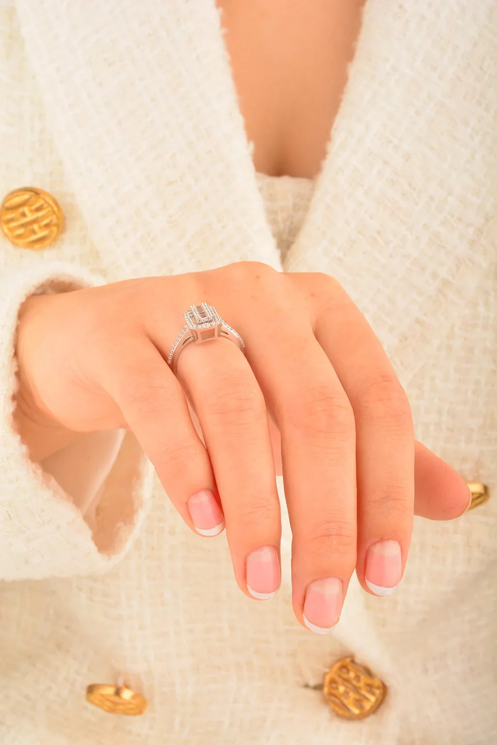 Cebeci 14 Ayar Baget Set Altın Yüzük