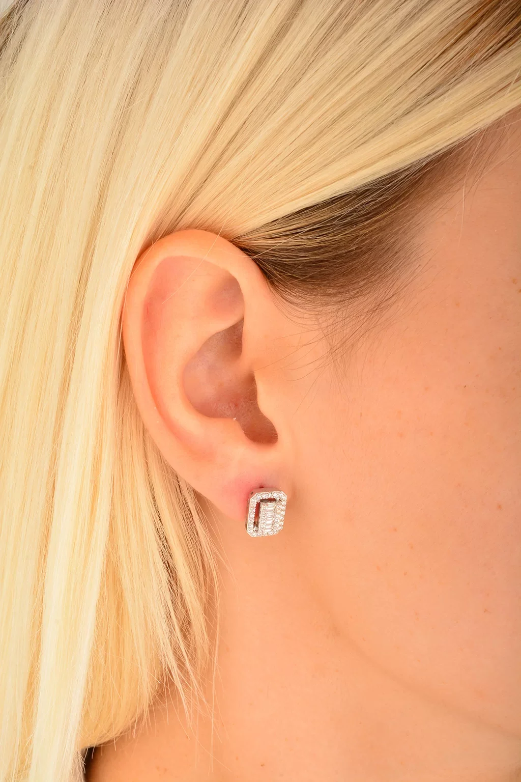 Cebeci 14 Ayar Baget  Set Altın Küpe