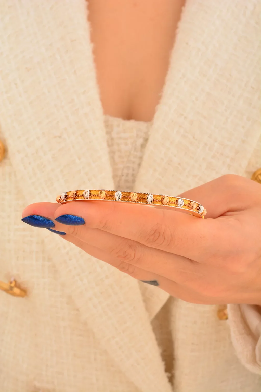 Cebeci 22 Ayar Dorikalı Altın Bilezik