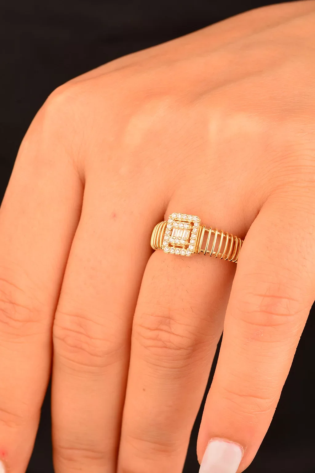 Cebeci 14 Ayar Altın Baget Yüzük