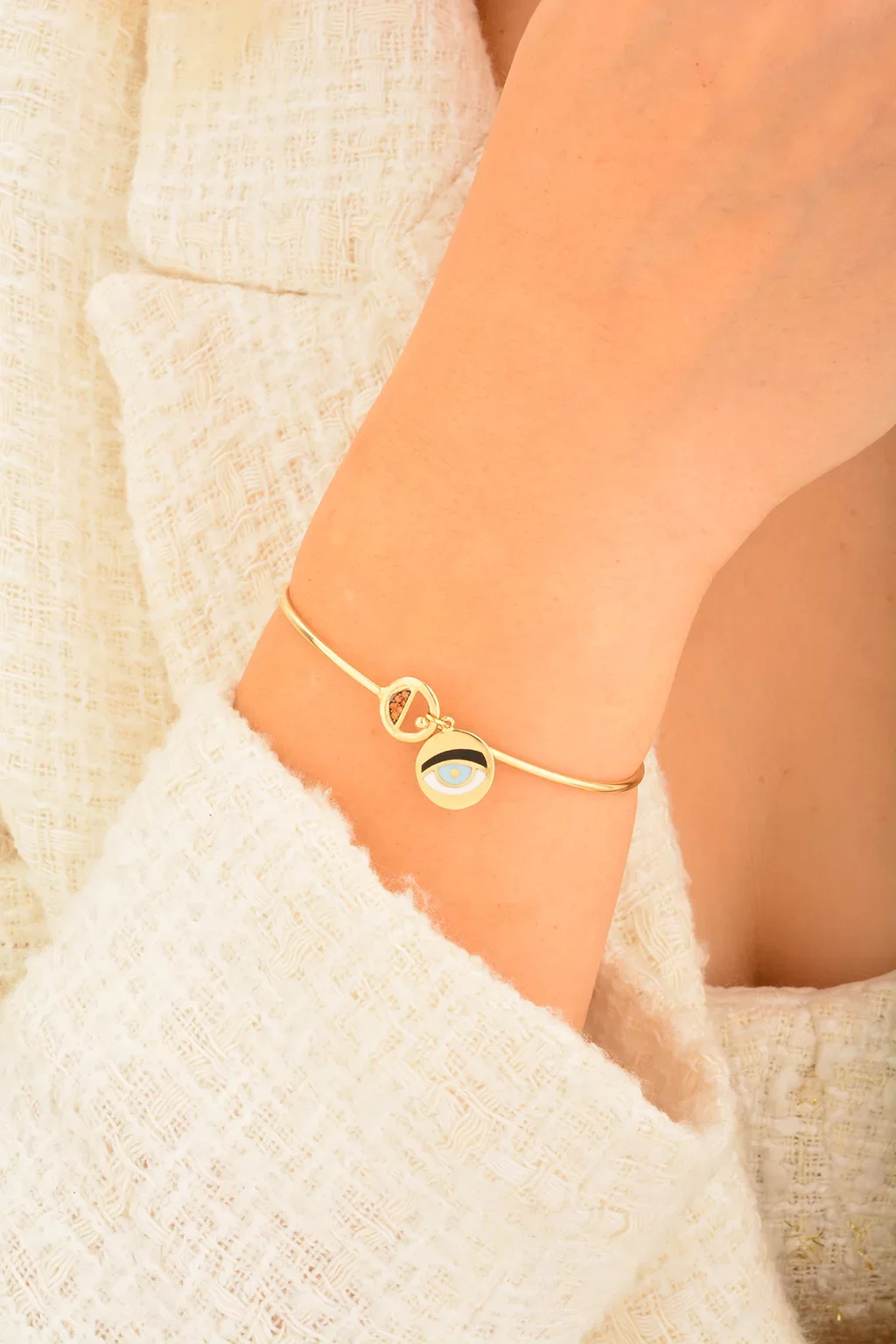 Cebeci 14 Ayar Altın Göz Bilezik