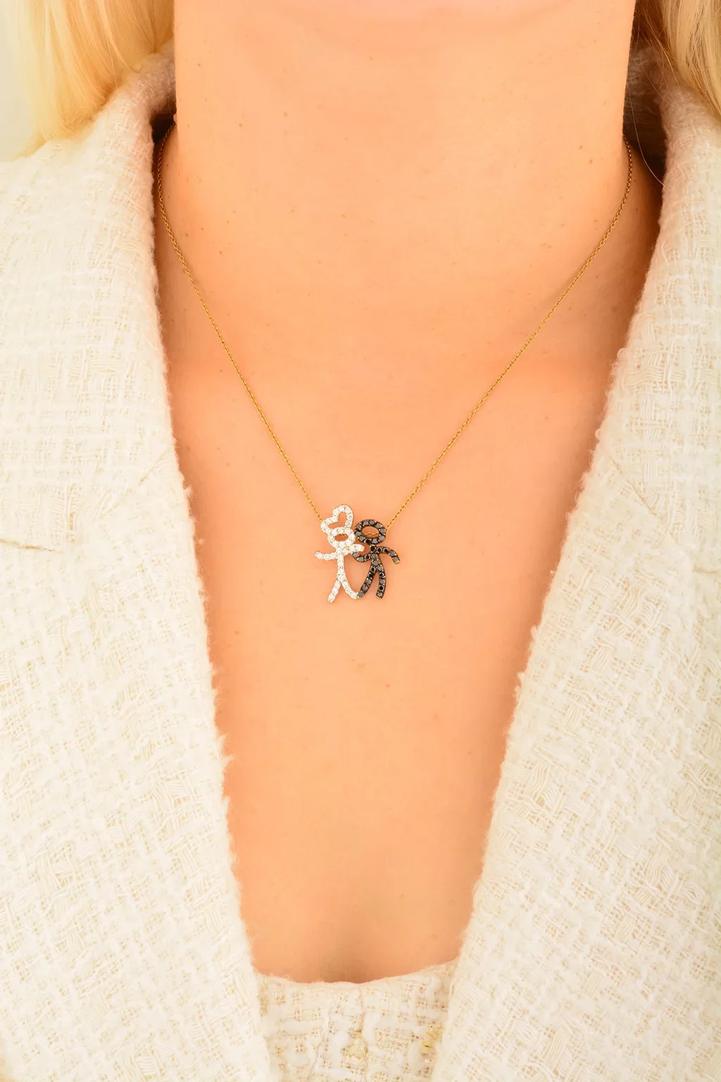 Cebeci 14 Ayar Aşk Altın Kolye