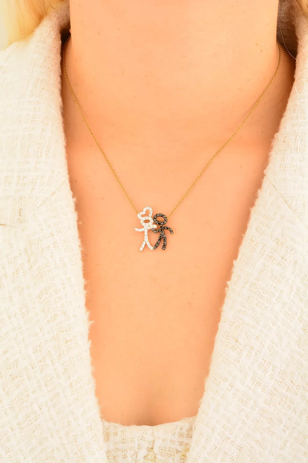 Cebeci 14 Ayar Aşk Altın Kolye