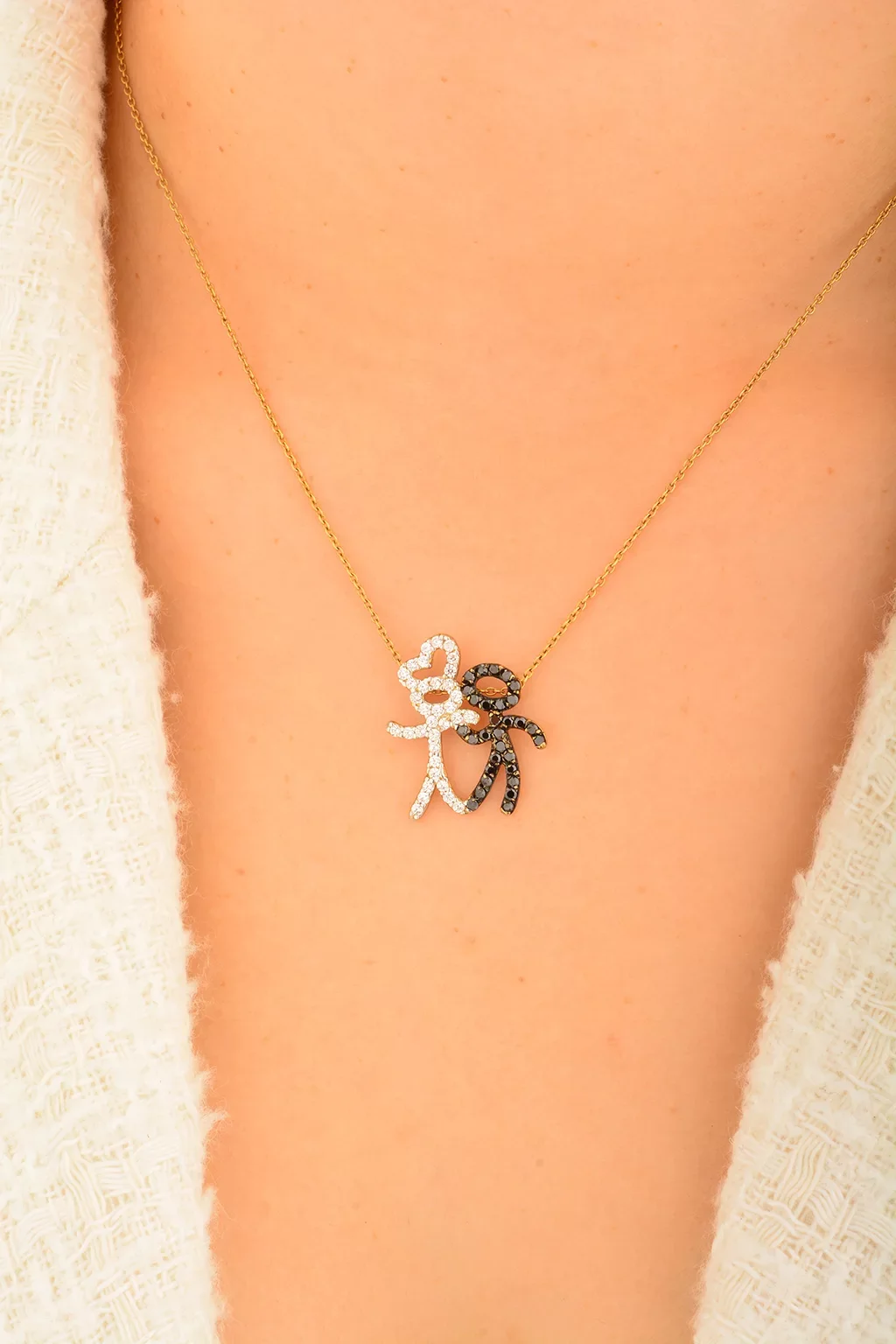 Cebeci 14 Ayar Aşk Altın Kolye