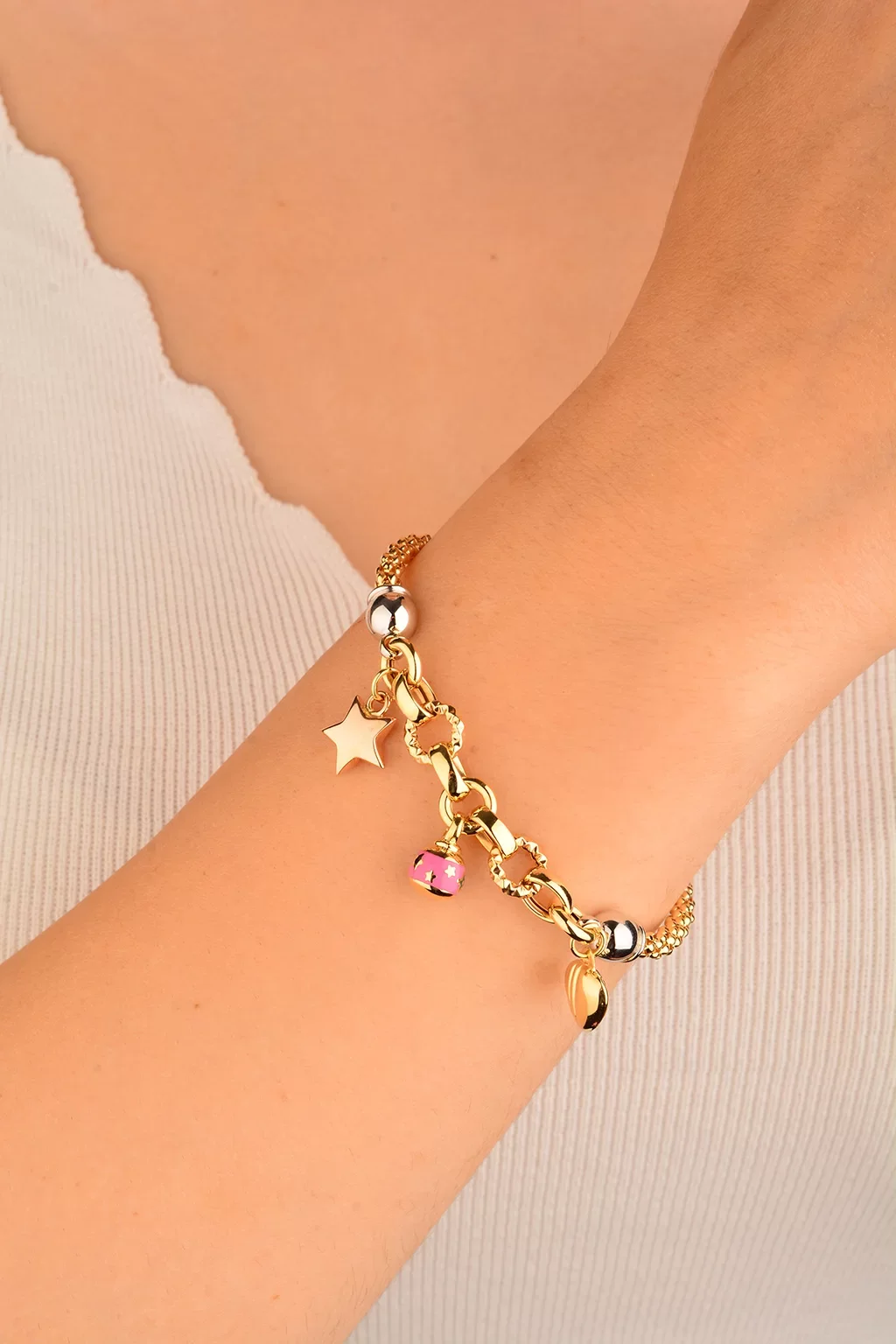 Cebeci 14 Ayar Aşk Altın Şans Bilekliği