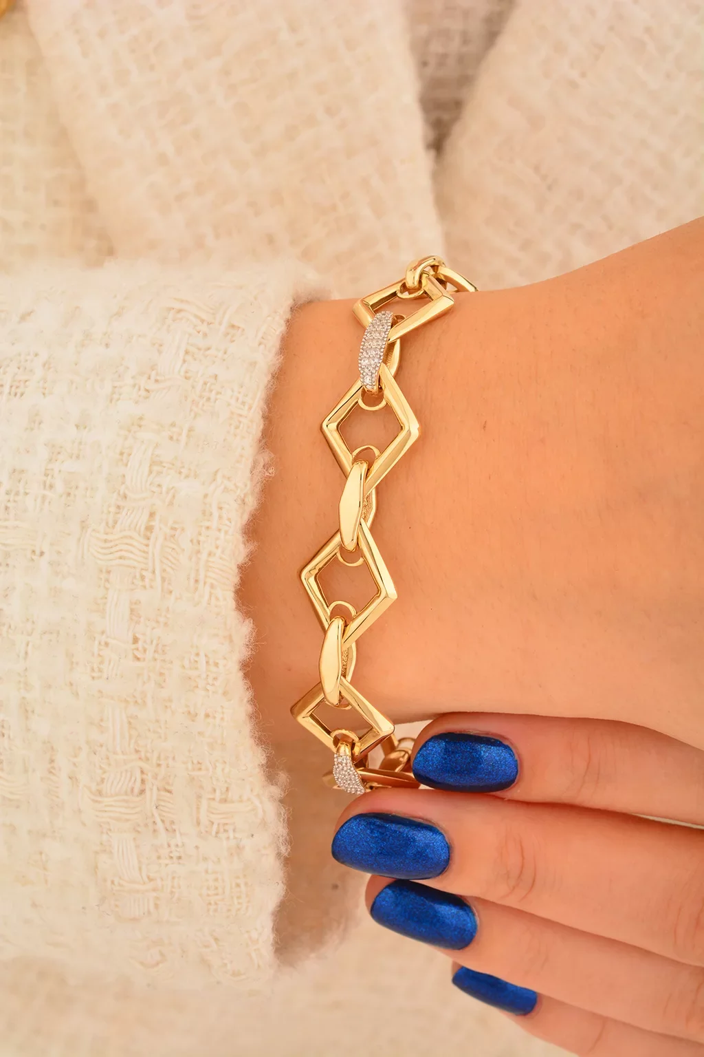 Cebeci 14 Ayar Altın Zincir Bileklik