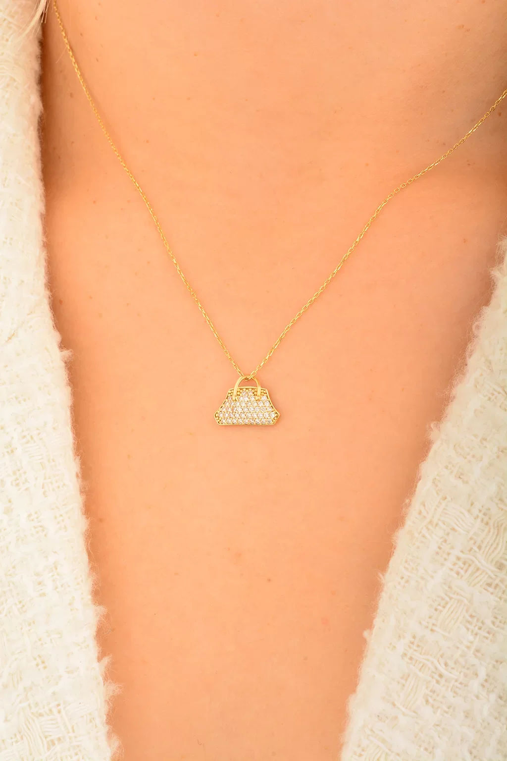 Cebeci 14 Ayar Çanta Altın Kolye