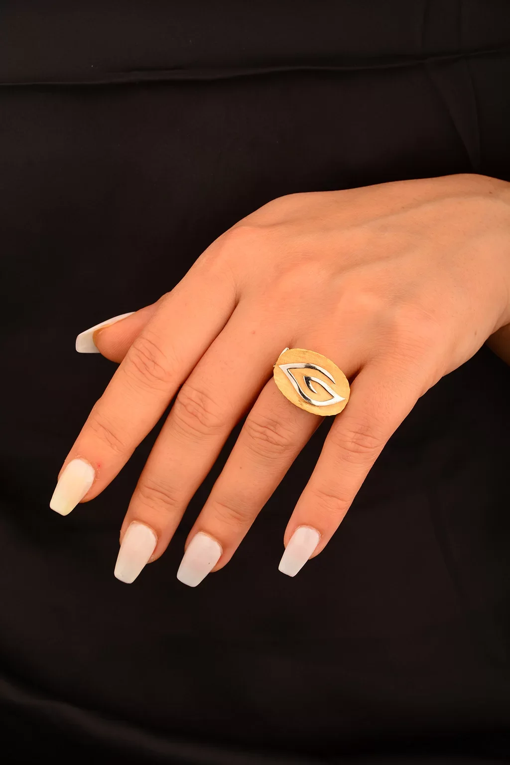 Cebeci 14 Ayar Çift Renk Altın Yüzük