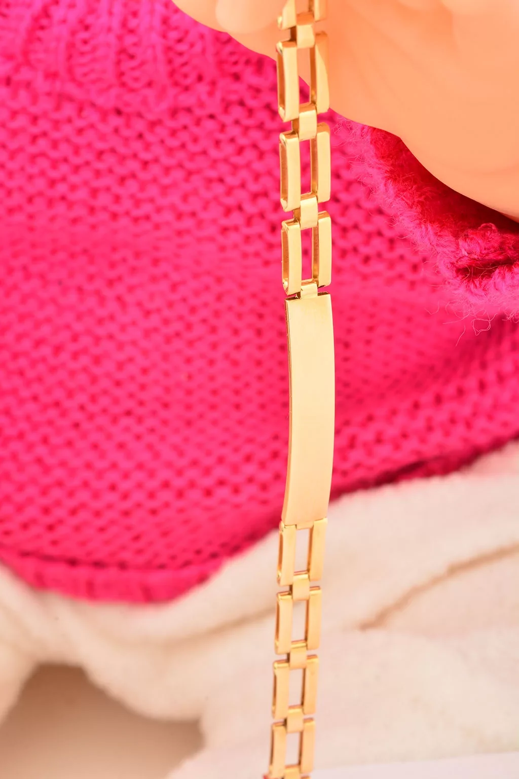 Cebeci 14 Ayar Çocuk Kare Altın Bileklik