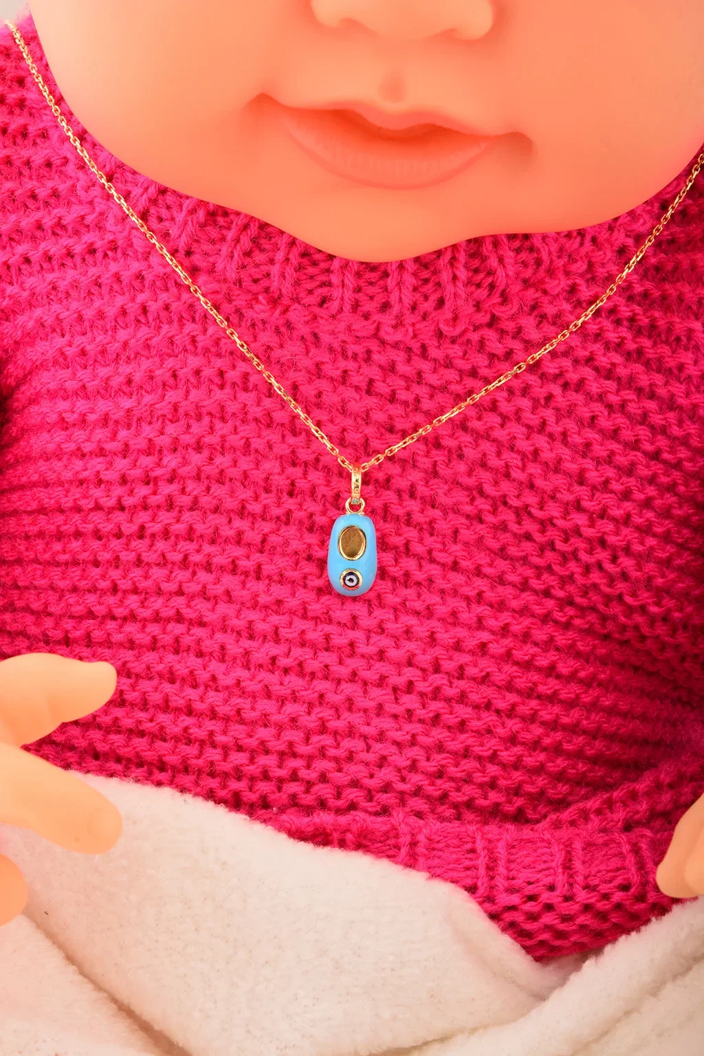 Cebeci 14 Ayar Çocuk Nazarboncuklu Altın Kolye Ucu