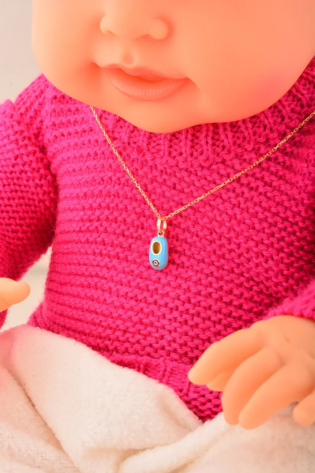 Cebeci 14 Ayar Çocuk Nazarboncuklu Altın Kolye Ucu