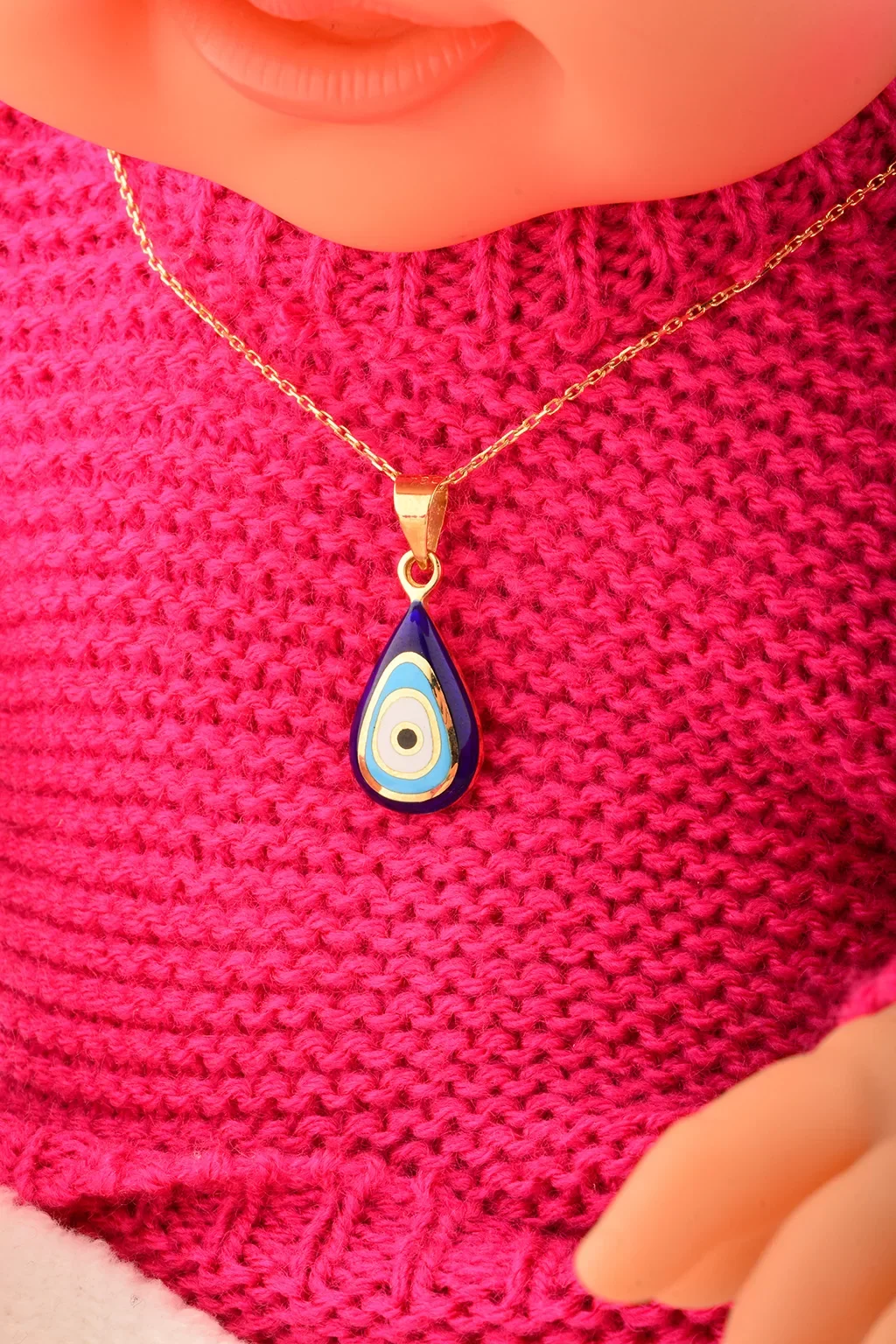 Cebeci 14 Ayar Çocuk Nazarboncuklu Kolye Ucu