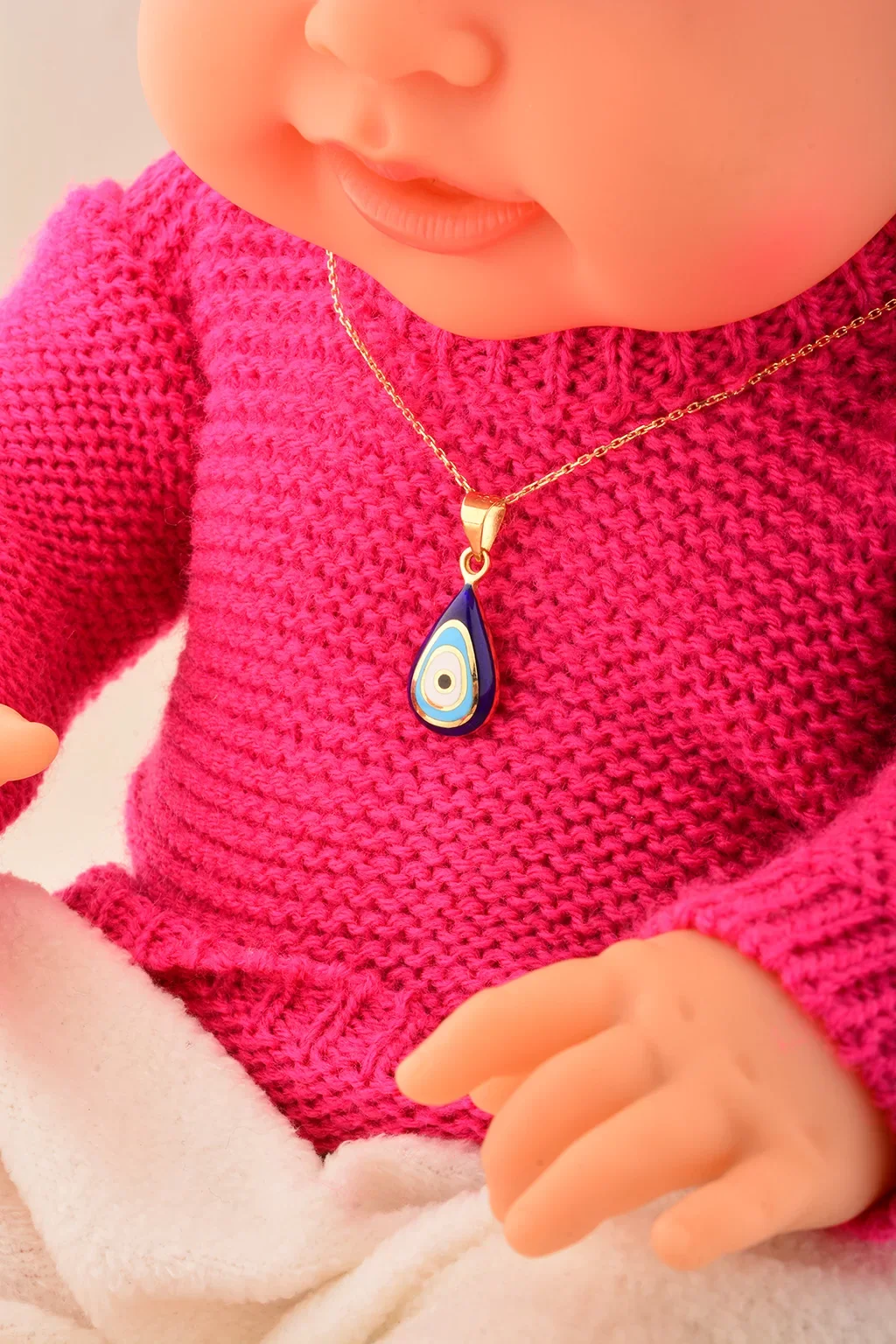 Cebeci 14 Ayar Çocuk Nazarboncuklu Kolye Ucu