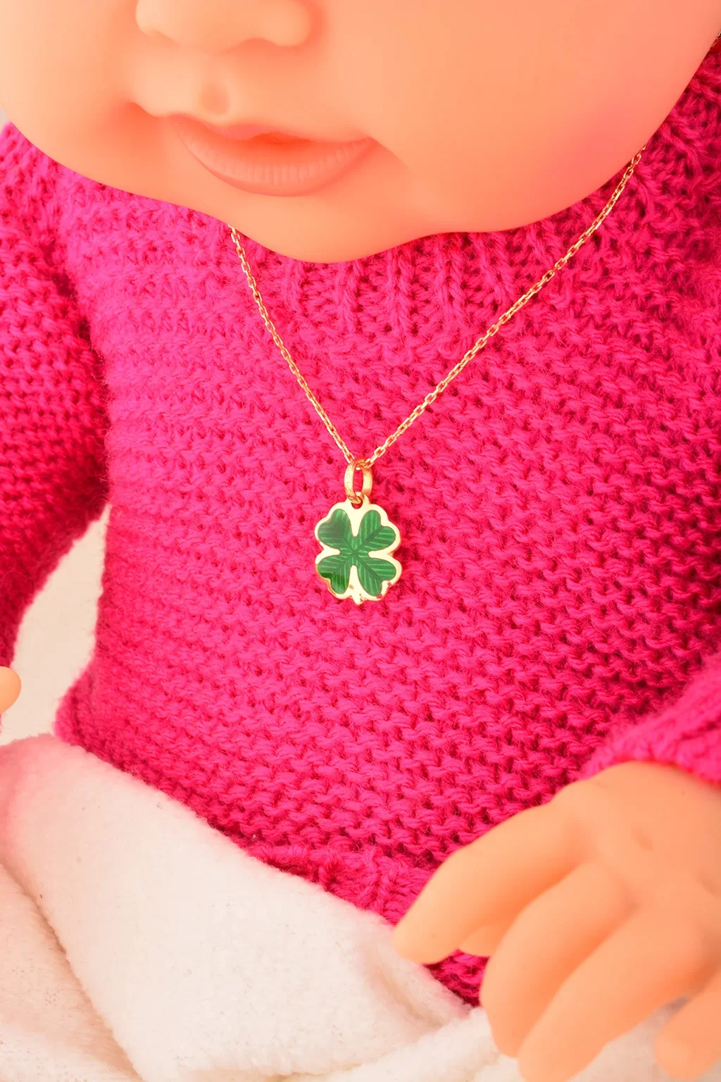 Cebeci 14 Ayar Çocuk Yonca Altın Kolye Ucu