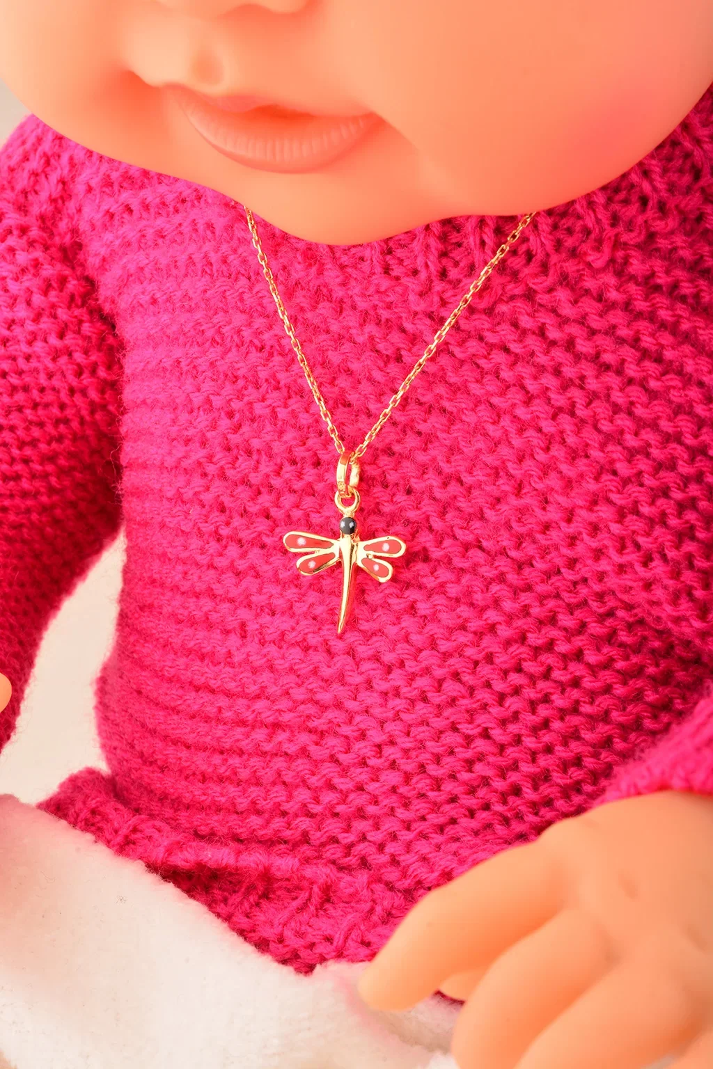 Cebeci 14 Ayar Çocuk Yusufçuk Altın Kolye Ucu