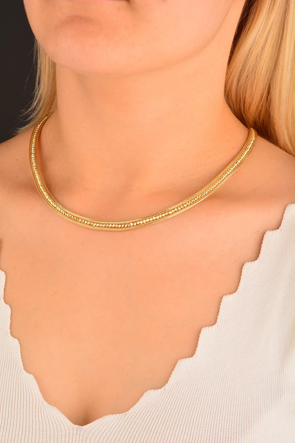 Cebeci 14 Ayar Dorikalı Altın Gerdanlık