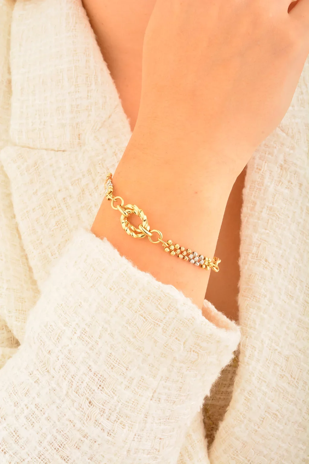 Cebeci 14 Ayar Dorikalı Halka Altın Bileklik