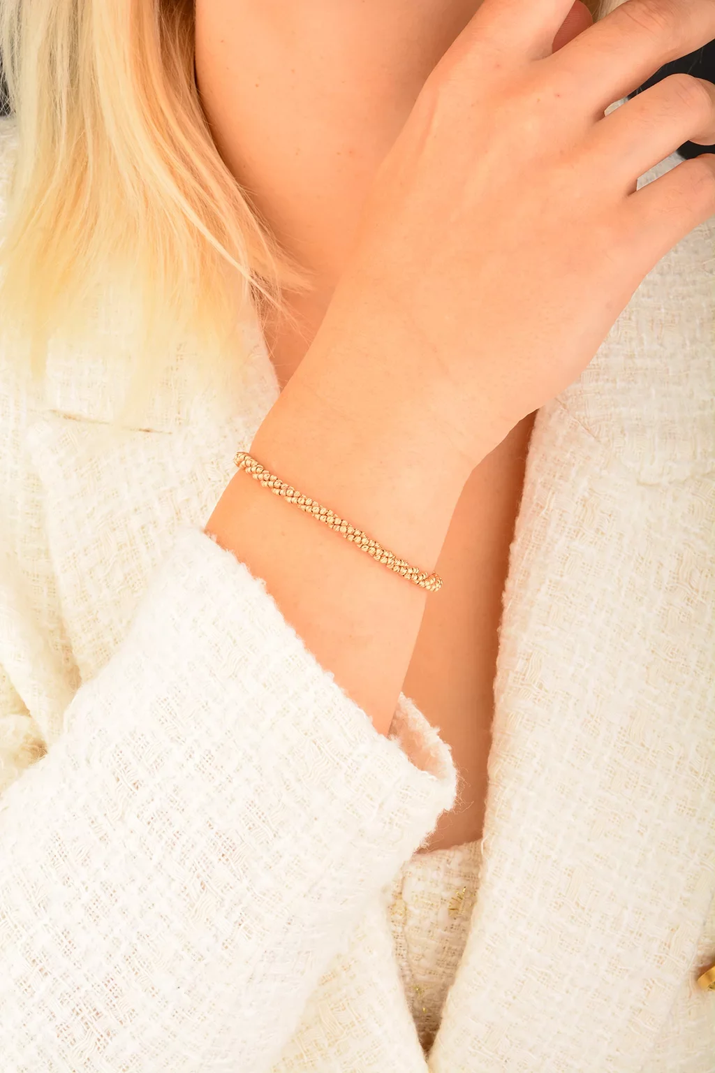 Cebeci 14 Ayar Dorikalı Rose Altın Bileklik