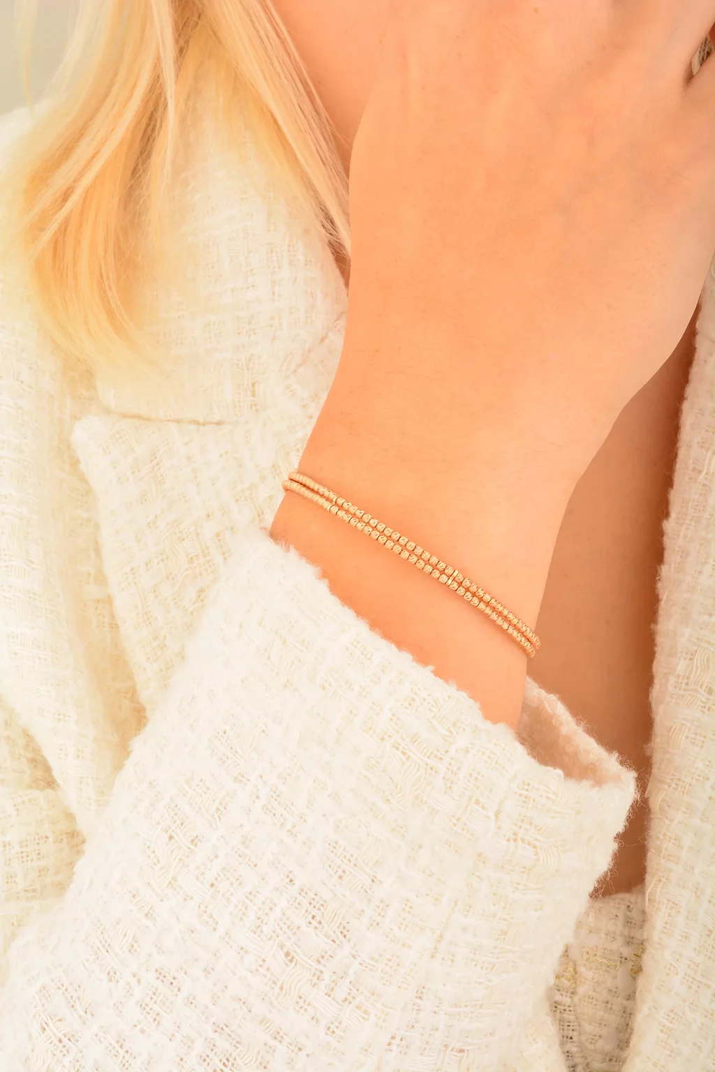 Cebeci 14 Ayar Dorikalı Rose Kelepçe Altın Bilezik