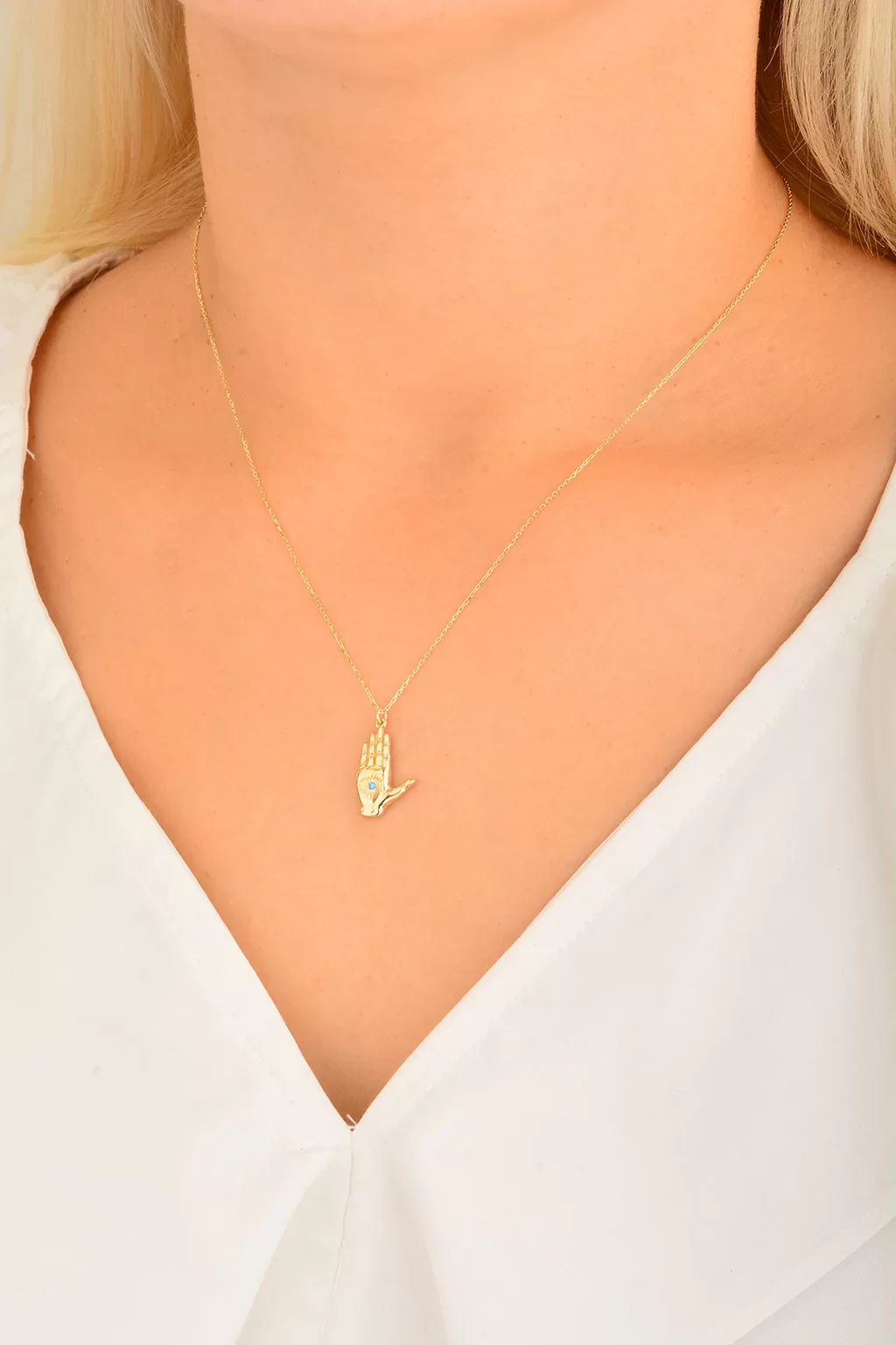 Cebeci 14 Ayar El Altın Kolye