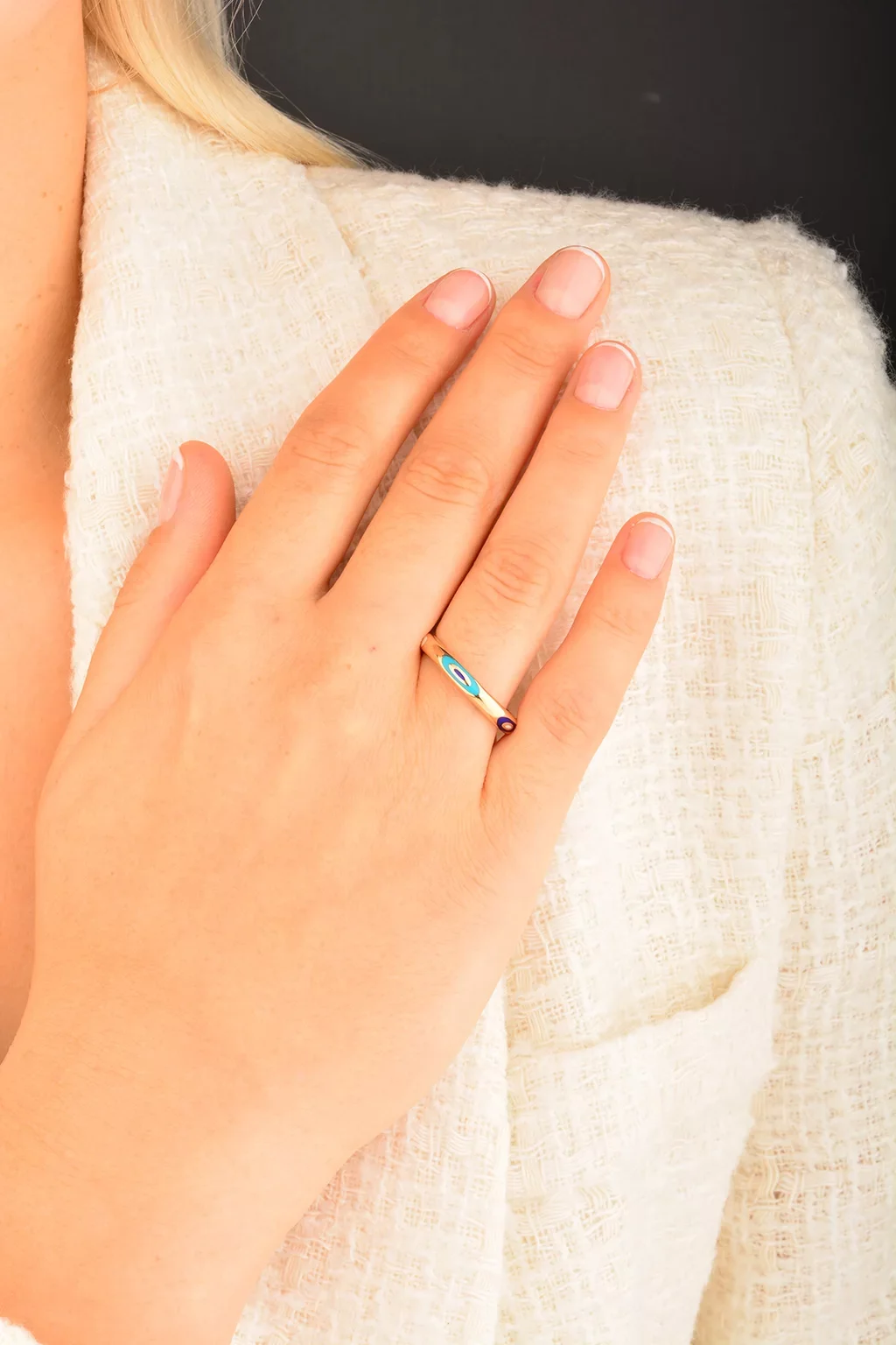 Cebeci 14 Ayar Fortuna Rose Altın Yüzük