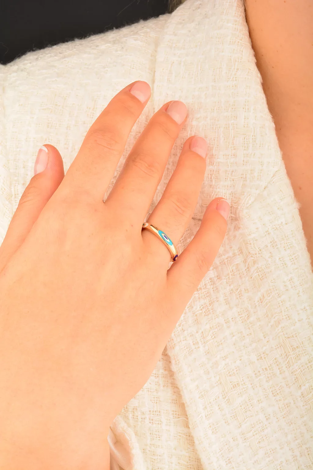 Cebeci 14 Ayar Fortuna Rose Altın Yüzük