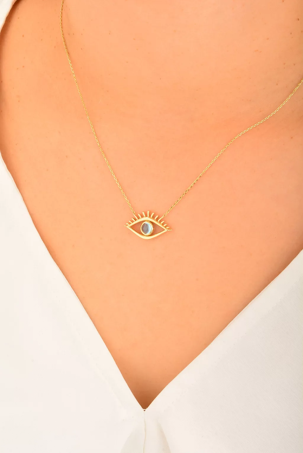 Cebeci 14 Ayar Göz Altın Kolye