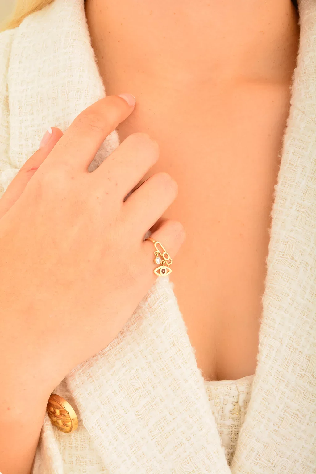 Cebeci 14 Ayar Göz Altın Yüzük