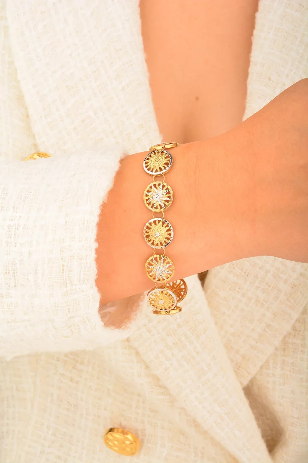 Cebeci 14 Ayar Güneş Altın Bileklik