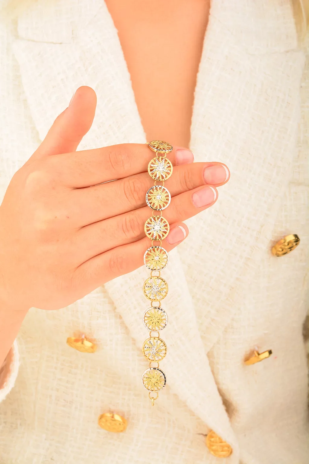 Cebeci 14 Ayar Güneş Altın Bileklik