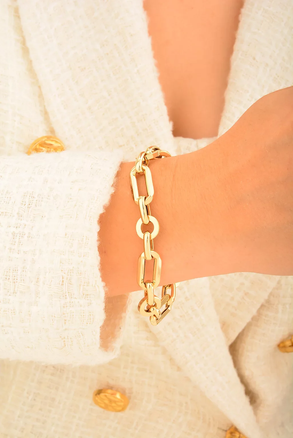 Cebeci 14 Ayar Halkalı Altın Bileklik