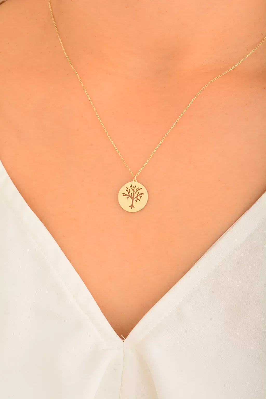 Cebeci 14 Ayar Hayat Ağacı Altın Kolye