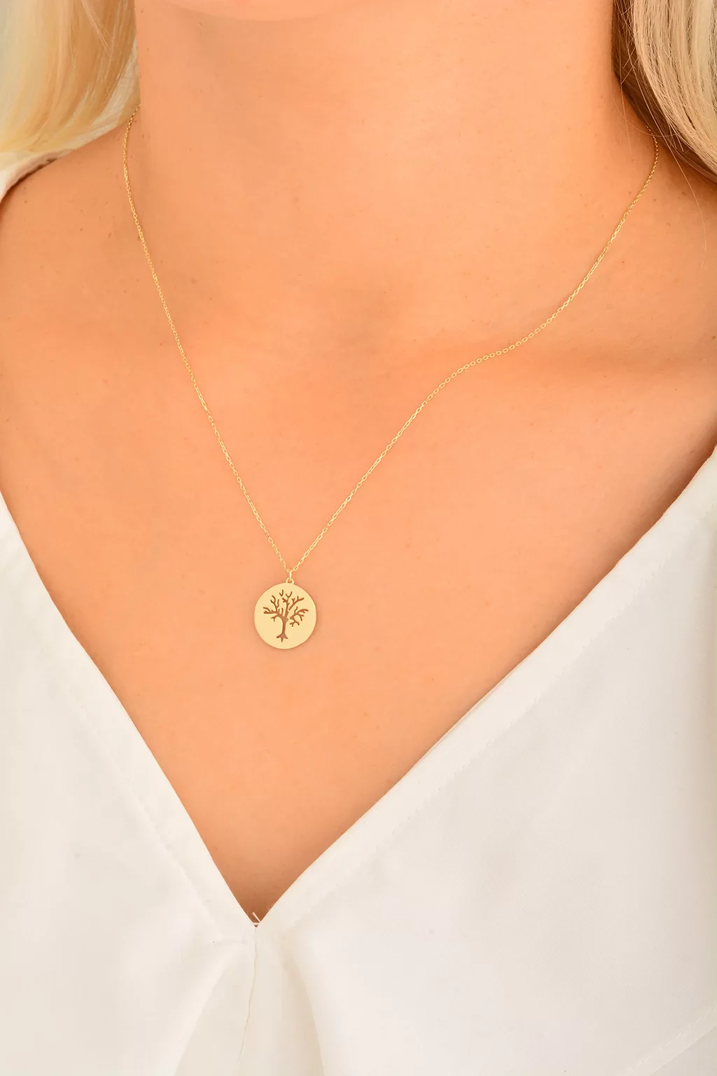 Cebeci 14 Ayar Hayat Ağacı Altın Kolye