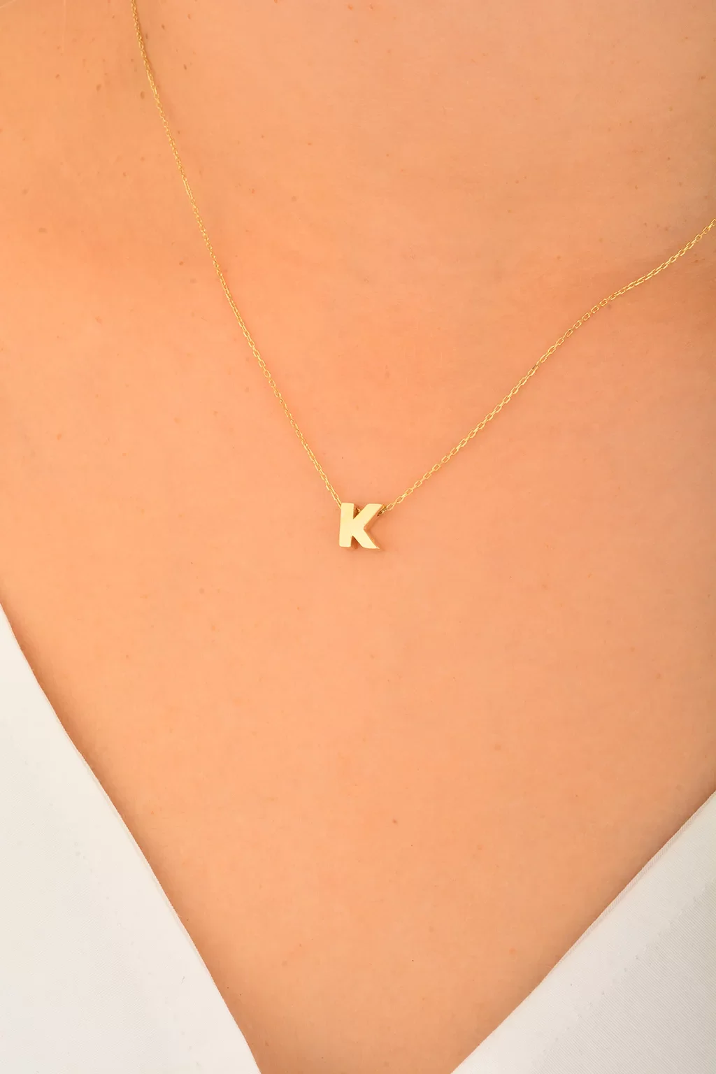 Cebeci 14 Ayar K Harfli Altın Kolye