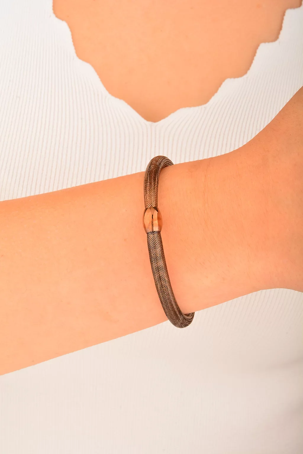 Cebeci 14 Ayar Kahve Altın Bilezik