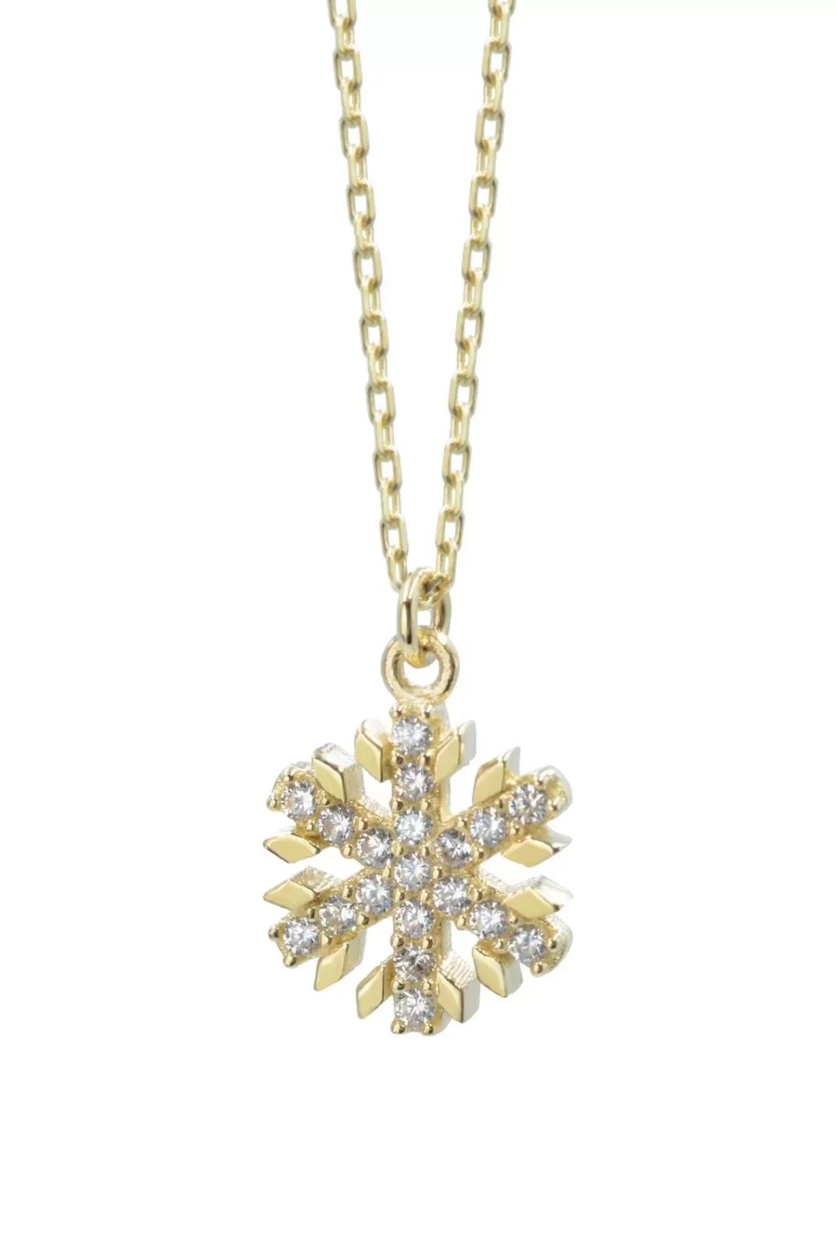 Cebeci 14 Ayar Kar Tanesi Altın Kolye