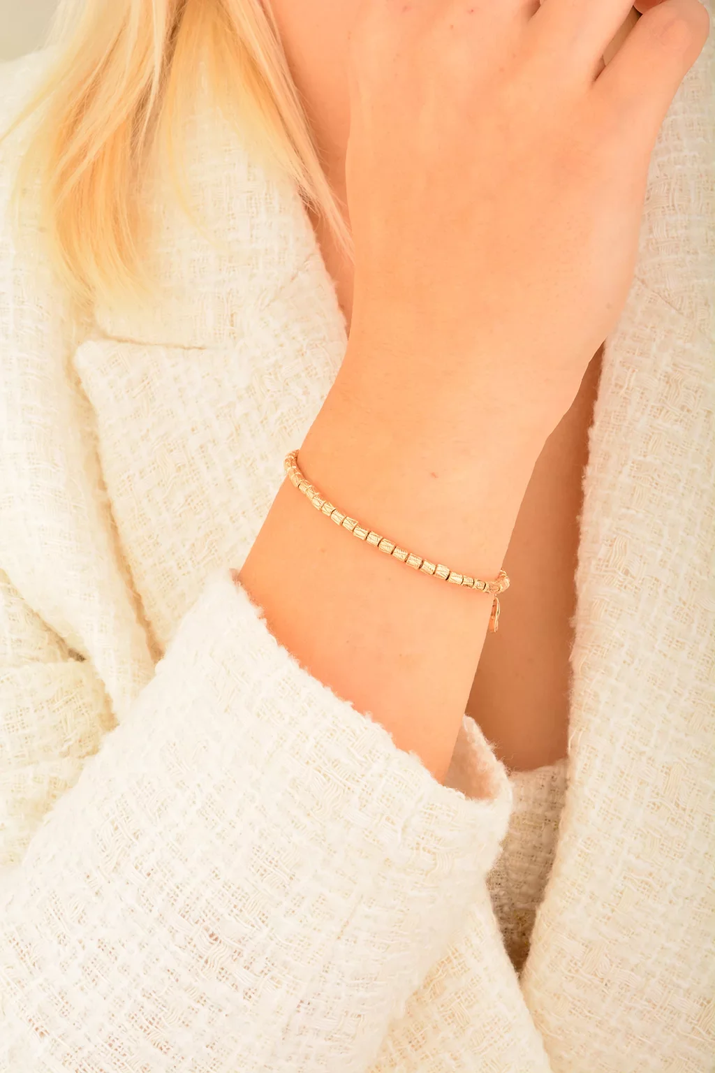 Cebeci 14 Ayar Küplü Rose Kelepçe Altın Bilezik