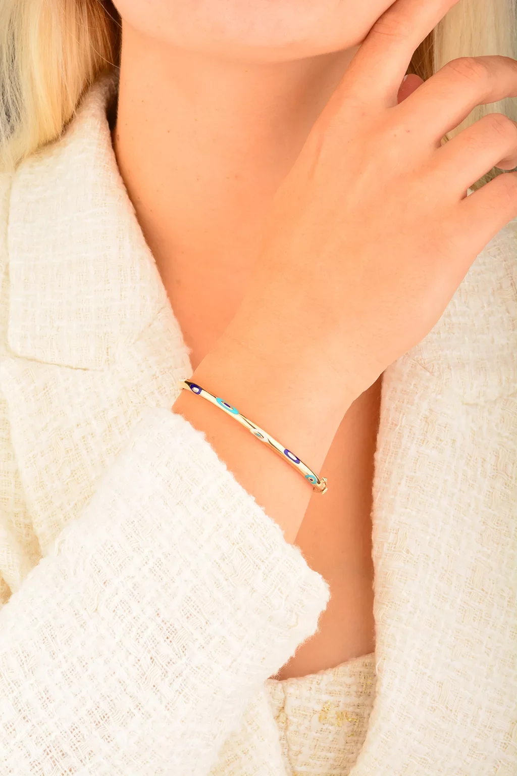 Cebeci 14 Ayar Mineli Rose Altın Bileklik