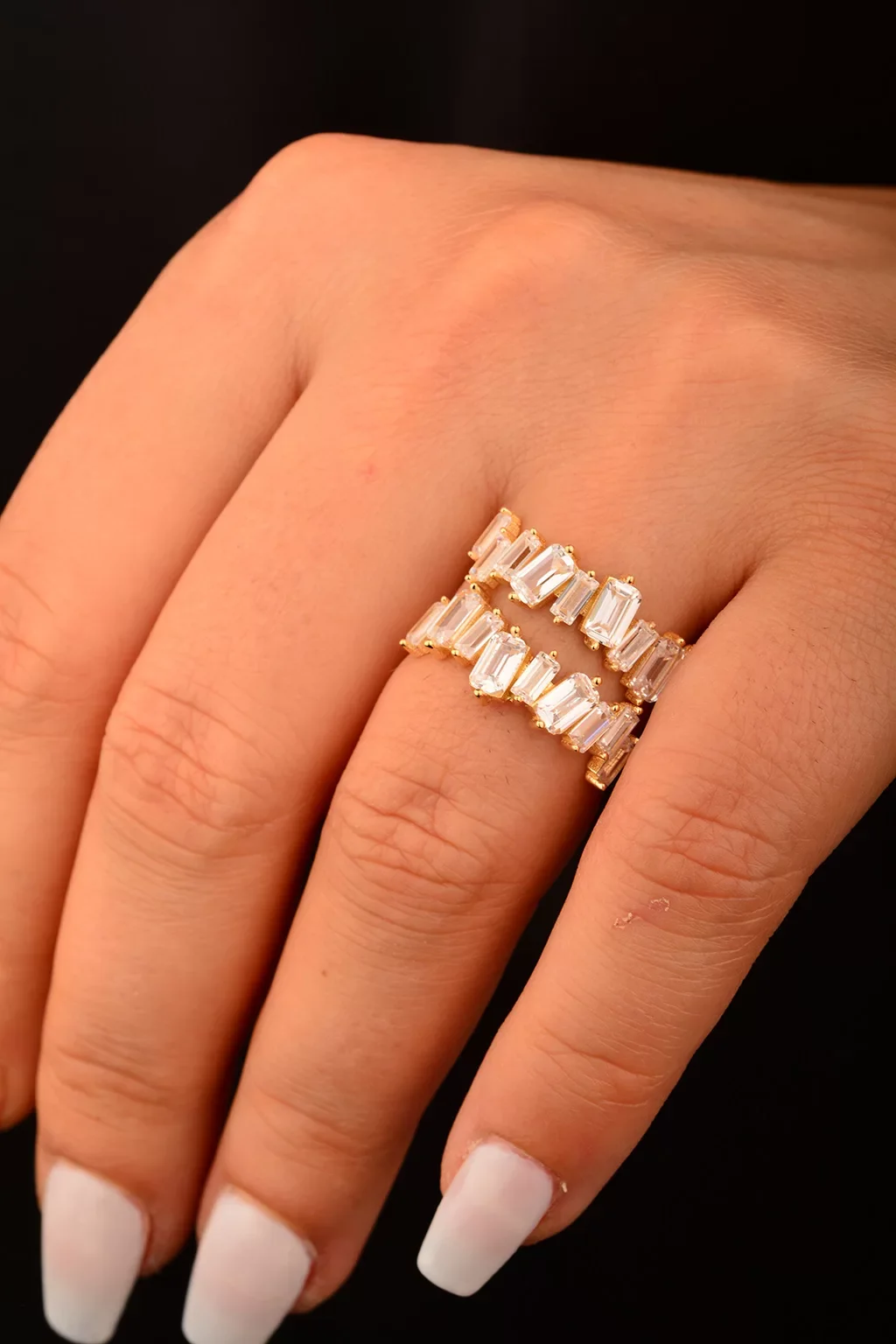 Cebeci 14 Ayar Piramit Baget Altın Yüzük