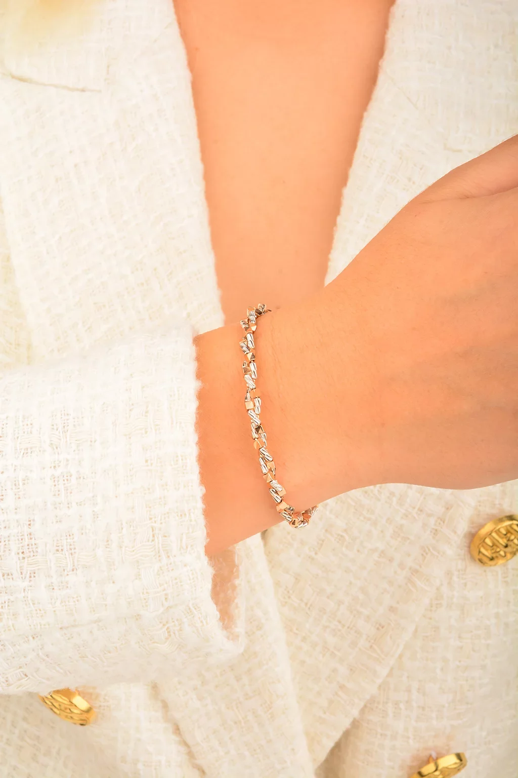 Cebeci 14 Ayar Renkli Altın Bileklik