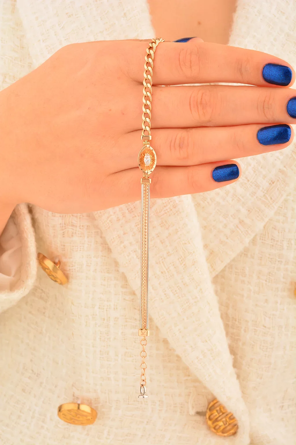 Cebeci 14 Ayar Rose Altın Bileklik